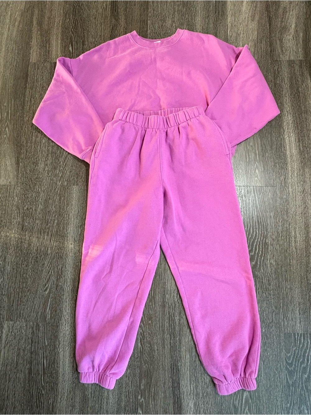 GAP Pink Elastic Waist Sweatpants and Crewneck SET